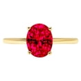 thumbnail image 7 of Solitaire Engagement Ring for Women - 2ct Simulated Pink Tourmaline in 14K Yellow Gold Promise Ring, 7 of 7