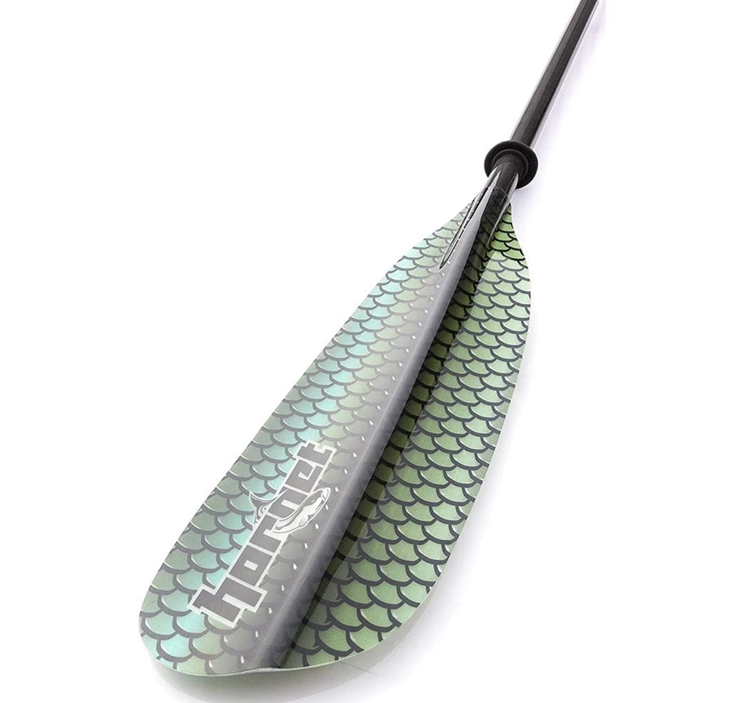 Graphic Fiberglass Multi Functional Kayak Paddle (Green Scale Design)