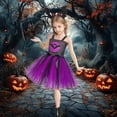 thumbnail image 6 of HCNTES Girls Princess Dress Party Dress Halloween Outfits(Purple&3,10-12 Years), 6 of 7