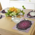 thumbnail image 4 of Ambesonne Purple Mandala Place Mats Set of 4, Classic Baroque, Standard Size, Pale Pink Maroon Black, 4 of 6