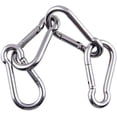 thumbnail image 2 of nipocaio 12 Crochets à Ressort en Acier Inoxydable - 304 Clips en Acier Inoxydable, Boucle d'Alpinisme en Alliage d'Aluminium, Boucle de Connexion à Clé à Ressort, 2 of 5