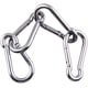 thumbnail image 3 of Mosquetón con resorte de acero inoxidable, clips de acero inoxidable 304, juego de 10, mosquetón para accesorio de fitness, gimnasio, al aire libre, columpio, hamaca, senderismo Shuxiu Wang 8390615161862, 3 of 5