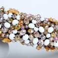 thumbnail image 3 of Velvet Padded Rhinestone Embellished Headband Large Padded Cloth Races Goth Wedding Headpiece for Women, 3 of 7