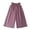 Purple, variant on Girls Wide Leg Cotton Pants Paperbag High Waist Ruffle Hem Palazzo Trousers Kid Summer Baggy Oversize Casual Flowy Beachwear