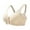 Beige, variant on Women's Front Closure Full Coverage Back Support Non Padded Wireless Plus Size Bra,42DDD