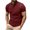 Wine, variant on WREESH Men's Fashion Henley Shirts Solid Color Spring Summer Casual Stand Collar Button Short Sleeve Turndown Pullover T-Shirt Sports Tops Workout Tops White