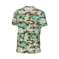 thumbnail image 6 of Wukai Colorful Hawaii Palms Print Men's Short-Sleeved Mesh T-Shirt,Quick-Dry Short Sleeve Workout T-Shirt-Medium, 6 of 8