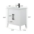 thumbnail image 6 of Vanity Art 30” Single Sink Bathroom Vanity Cabinet with Ceramic Countertop, 6 of 9