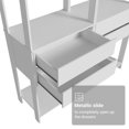 thumbnail image 6 of Madesa Garage Storage Rack with 4 Drawers and Open Shelves 55"L Multiuse Modular Organization Cabinet for Tools - White, 6 of 8