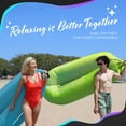 thumbnail image 6 of Nevlers Blue & Green Inflatable Lounger (2 Pack) with Travel Bag and Pockets, 6 of 8