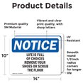 thumbnail image 2 of (2 Pack) Life Is Full Of Choices Remove Your Shoes OSHA Notice Sign, 2 of 7