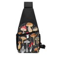 thumbnail image 6 of Wukai Various Mushrooms Versatile Chest Bag with Adjustable Strap and Multiple Pockets for Daily Use, Outdoor Sports, Shopping, and Excursions, 6 of 6