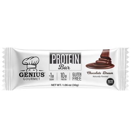 (Pack Of 20) Genius Gourmet Keto Bars Bar Chocolate Dream 1.09 Oz