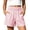 #487-Pink, variant on Favoffer Women's High Waist Workout Shorts Cross Front Pocket Running Casual Short Pants Lightweight Stretch Fitness Bottom for Training Daily