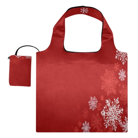 Large Capacity Print Tote Bag,Lightweight Portable Foldable Shopping Bag Winter Christmas
