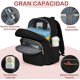 thumbnail image 3 of KAIYANG Mochila para Laptop de 15,6 pulgadas para Mujeres y Hombres, con Toma de Carga y Auriculares, Negocios, Trabajo, Viajes, Negro, 3 of 5