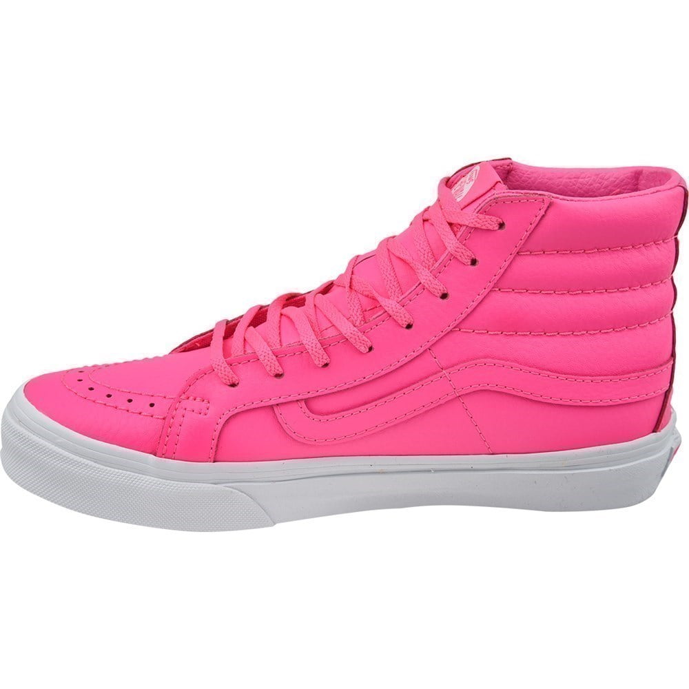 Vans Sk8 Hi Slim Neon Leather Pink High Top Women 5.5M 4M Walmart
