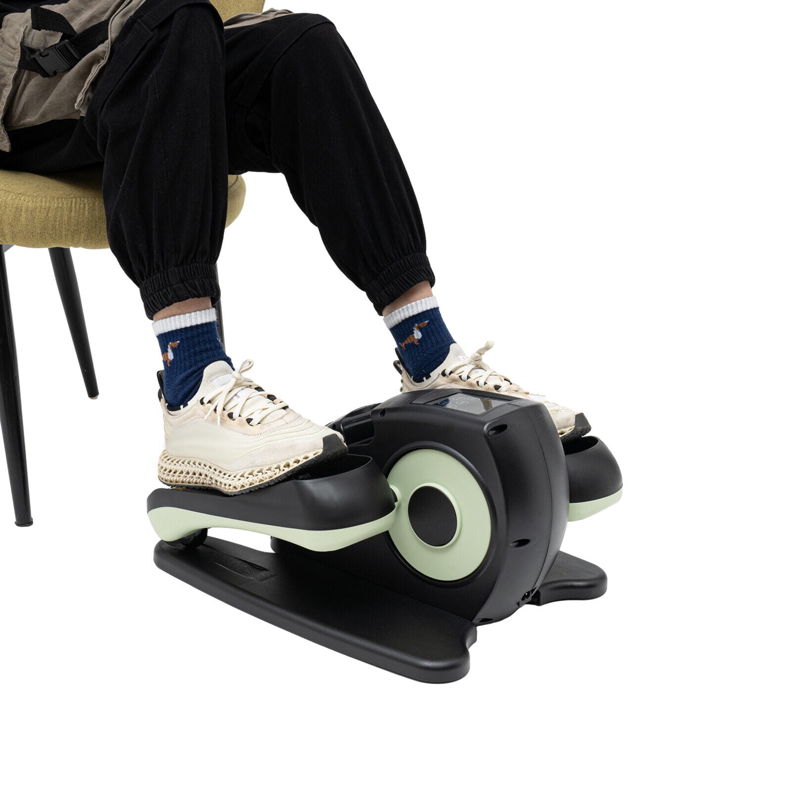 Under Desk Elliptical Machine Electric Seated Leg Foot Pedal Exerciser w/ Remote