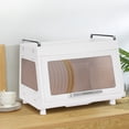 thumbnail image 6 of 19.37*11.81*13.62 in Tea Color Dish Drying Rack and Drain Board with Lid Cover for Homes, Milk Tea Shops, 6 of 20