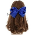 thumbnail image 2 of Motique Accessories 8 inch Grosgrain Hair Bow for Women and Girls (Royal), 2 of 5