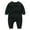 Black, variant on Unisex Baby Onesie, Solid Color Round Neck Long Sleeve Cotton Baby Clothes, Baby Footless Jumpsuit Crawling Clothes