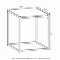 thumbnail image 3 of Furinno Camnus Side Table, Grey End Table with Metal Frame, Square Open Frame Night Stand, Bedside Table, Easy Assembly, for Living Room, Bedroom, Grey Oak, 3 of 5