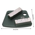 thumbnail image 1 of 3pcs Trapezoid Diamond Grinding Pads for Concrete Floor, Aggressive Cutting, 2 Long Teeth, Green, 80#, 1 of 4