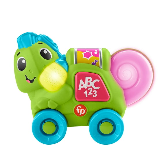 Fisher-Price Link Squad Crawl ‘n Colors Chameleon Learning Toy with Music & Lights, Infant 9  Months