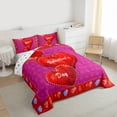 thumbnail image 3 of Homewish Red Love Heart Print 2pcs Bedding Comforter Set For Adults Boys Girls,Happy Valentine'S Day Twin Comforter Sets,Romantic Lover Couple Breathable Bedding Set,Lightweight Room Decor, 3 of 8