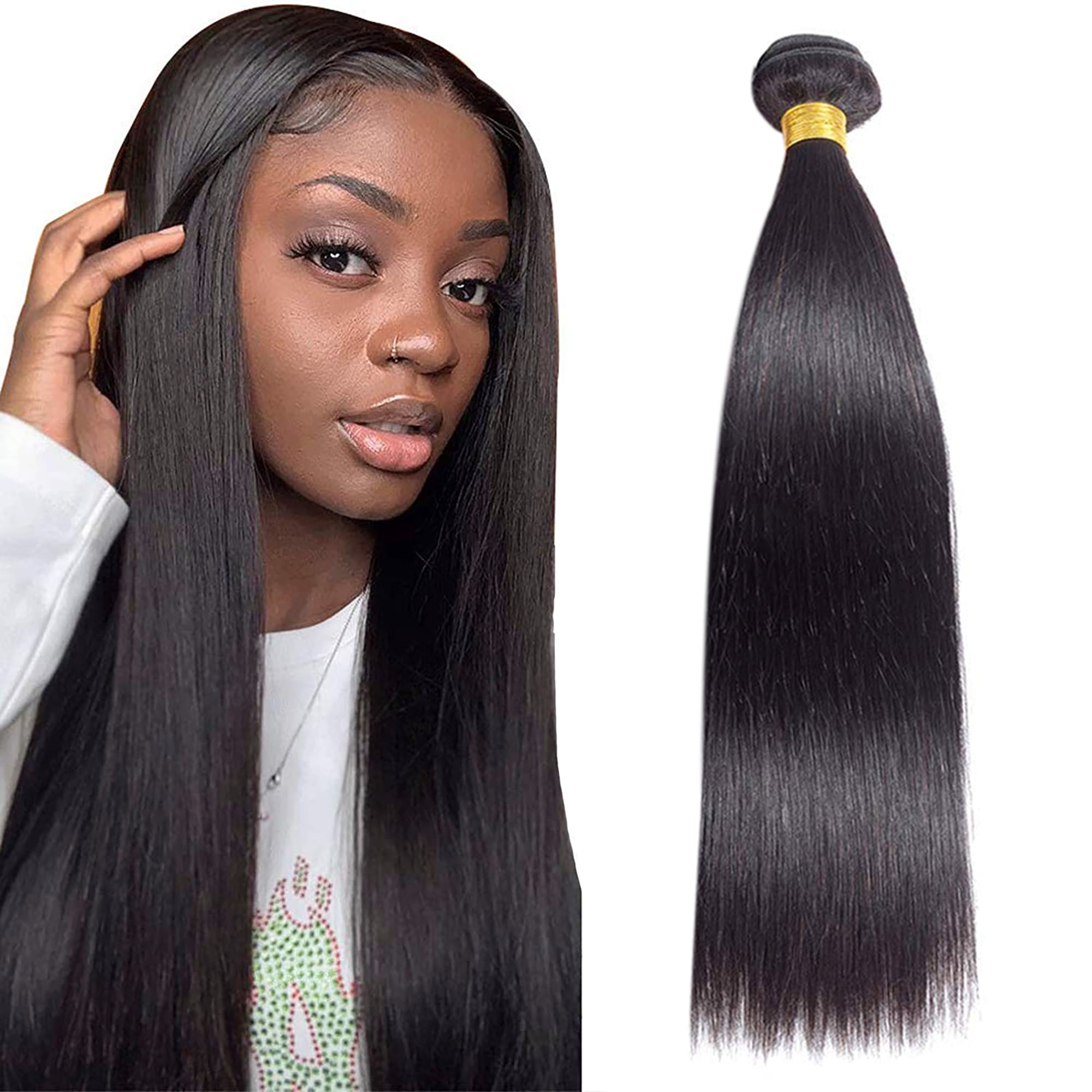 Full Shine Weft Hair 12 inch Sew in Hair Extensions Off Black Hair Weave  80g Silky straight Remy Hair Wefts 