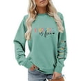thumbnail image 2 of Sweatshirt for Women 2026 Long Sleeve Fashion Crewneck Graphic Pullover Sweat Shirt Tops, 2 of 4