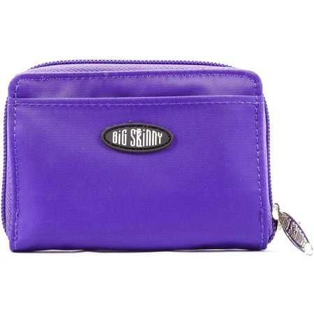 Big Skinny Men's World Bi-Fold Slim Wallet met ritszak, houders tot 35 kaarten