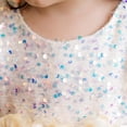 thumbnail image 6 of AINIYS Girls' Princess Wedding Dress Blue Tulle Lace Applique Flower Birthday Party Pageant Gown Beige 100, 6 of 8