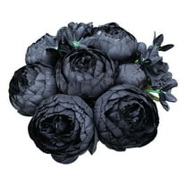 Tkrady Artificial Peony Flowers, Bouquets Wedding Photography Decoration Rose Black Artificial Flower Bouquets