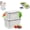 Gray, variant on KQLULU Gray Plastic Silicone Stackable Fruit Food Storage Container with Removable Colander, 2 Count