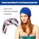thumbnail image 3 of Qarigey Pack de 3 turbantes a la moda, diseño europeo Multicolor, capa única para la cabeza, gorro para el pelo, accesorios para el cabello Sombreros rosa camuflaje, 3 of 6