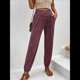 thumbnail image 4 of Pantalones Deportivos de Yoga para Mujer, Holgados, Tipo Harén, para Hacer Ejercicio, Informales, Cómodos, con Bolsillos Púrpura S, 4 of 7