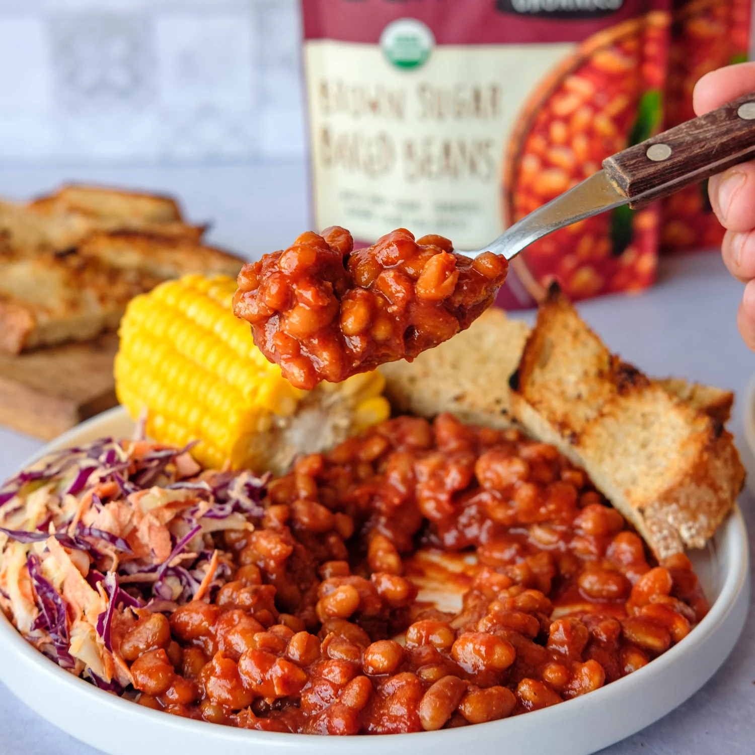 (3 pack) BeanVIVO Organic Brown Sugar Baked Beans, 10 oz. Pouch