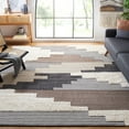 thumbnail image 2 of SAFAVIEH Kenya Comhgham Geometric Area Rug, Black/Ivory, 8' x 8' Square, 2 of 12