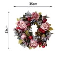 thumbnail image 2 of Door Wreath, Artificial Flower Peony Wreath - Four Seasons Front Door Decor with Peony and Green Leaves (35cm, Mix), 2 of 5