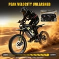 thumbnail image 4 of Seemoon 5000W Mid-Drive Off Road Electric Dirt Bike for Adults 60V 1350Wh 45 MPH 50-55 Mi 280Nm 45 Deg Hydraulic Disc Brakes Full Suspension 17/16 In, 4 of 8