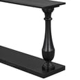 thumbnail image 3 of Euroco Retro Console Table,63" Extra Long Entryway Table with Open Storage Shelf and Vase-Leg Design, 2-Tier Narrow Sofa Table Behind the Couch for Living Room Entryway Bedroom,Black, 3 of 6
