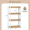 thumbnail image 3 of Costway 2 PCS 4 Tier Bookshelf Wooden Bookcase with Dual Anti-Tipping Kits Open Shelving Unit Natural, 3 of 9