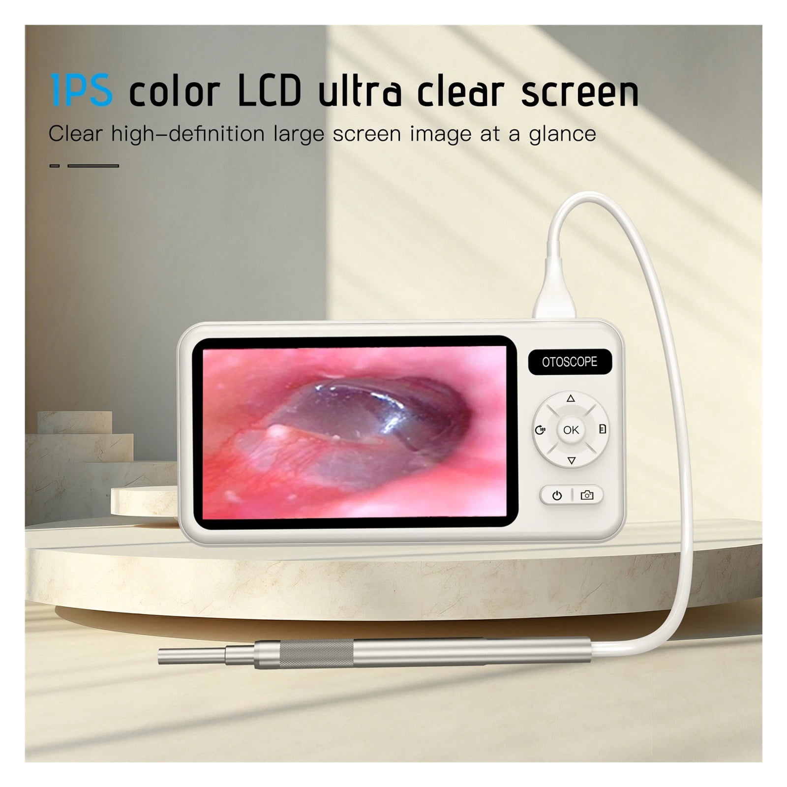 HD 1080P 3.9mm 4.5 Inch LCD Screen Ear Scope Endoscope Ear Wax Clean Otoscopy Camera Ear Endoscope Clean Mini Cameras