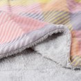thumbnail image 4 of Somerset Home Poly Fleece Sherpa Sofa Throw Blanket for Adult (Modern Blush/Pink/Purple Plaid), 4 of 8