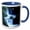 Blue/White, variant on 3drose, Quinault Small Waterfall Near Lake Quinault, Wa, 15oz Two-tone Black Mug