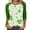 Green-1, variant on Aofany St Patricks Day Tops for Women 3/4 Sleeve Crewneck Shamrock Shirts Casual Trendy Festival Holiday Tunic Tee Tops