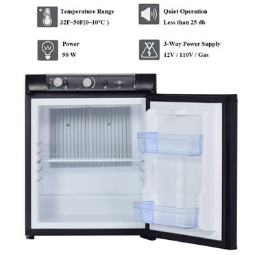 Techomey 3.5 Cu ft Propane Refrigerator 3 Way Gas/110V/12V Refrigerator ...