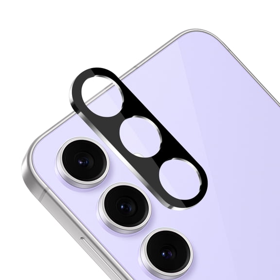 For Samsung Galaxy S25 Fan Edition /Galaxy S25 FE Camera Lens Protector Tempered Glass with Colored Edge 2.5D – Anti-Scratch, HD Clarity, Easy Install Cover, XPM Phone Case [Black]