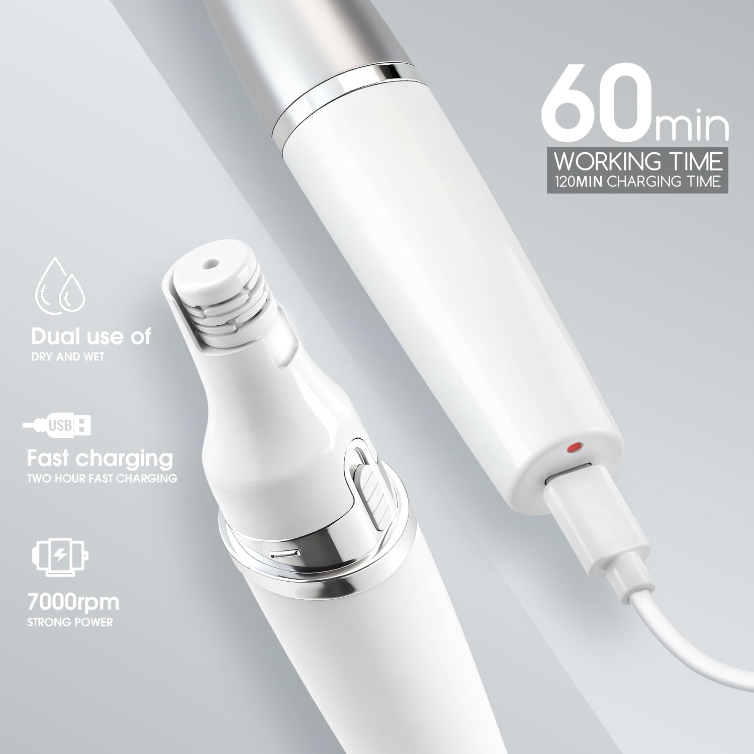 Women's Facial Shaver - Electric Face Razor for Women with LED Light, Removable Blade for Easy Cleaning, Type-C Charge, Gentle Hair Removal Device